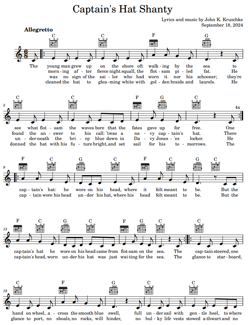 Image of first page of sheet music.