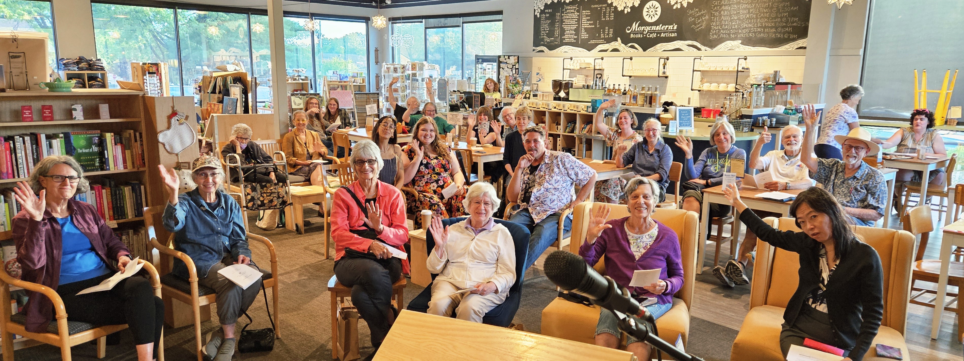 Image of audience at Last Sunday Poetry reading.